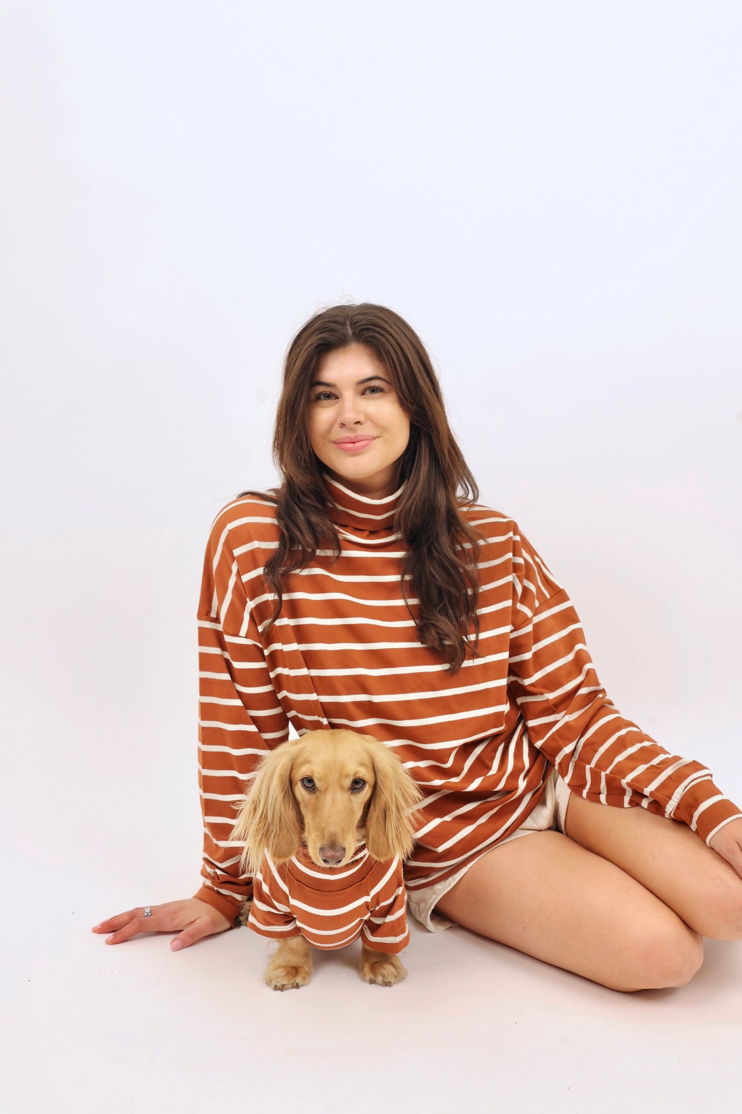 Brown Sugar and Charcoal Striped Set