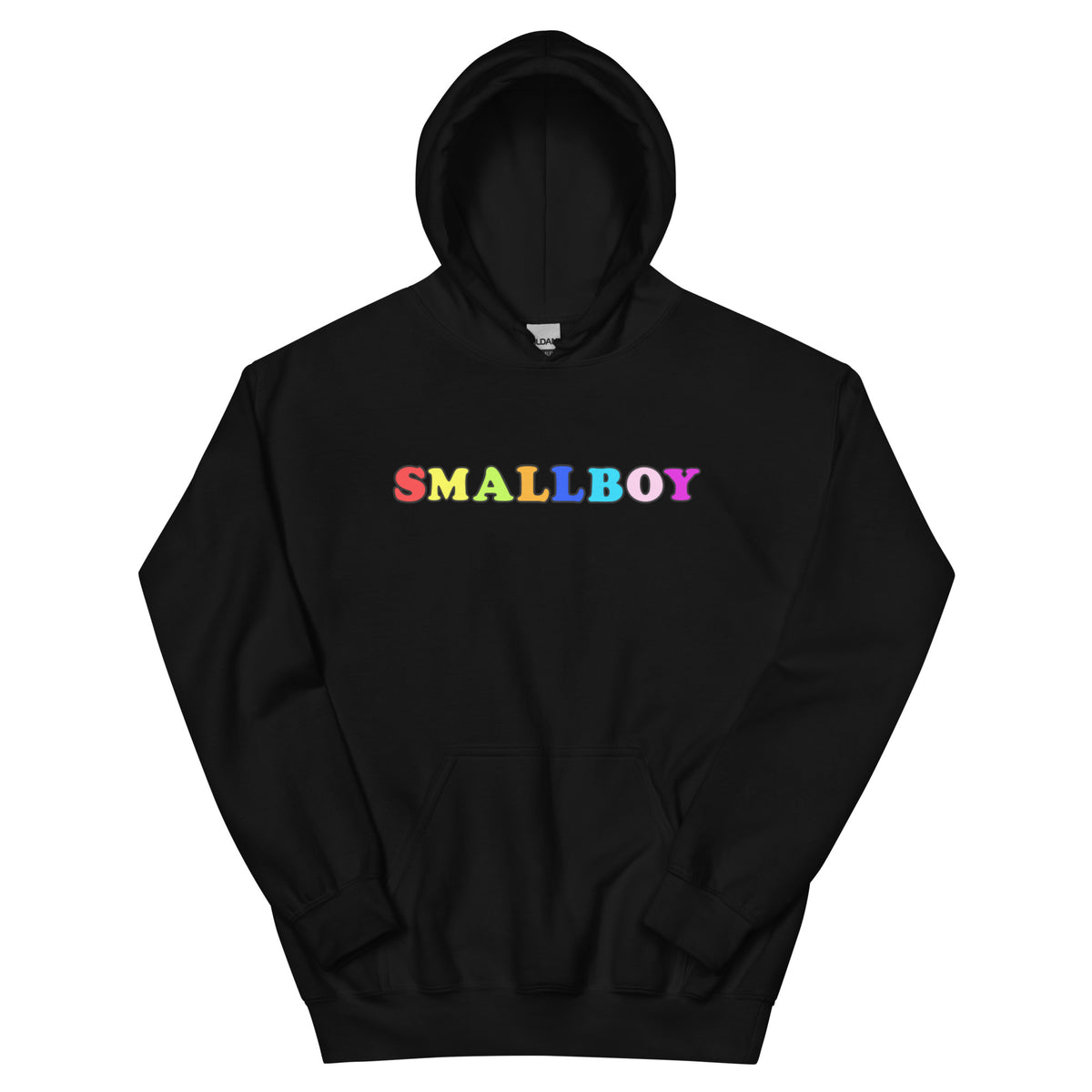 Smallboy Rainbow Unisex Hoodie — front view