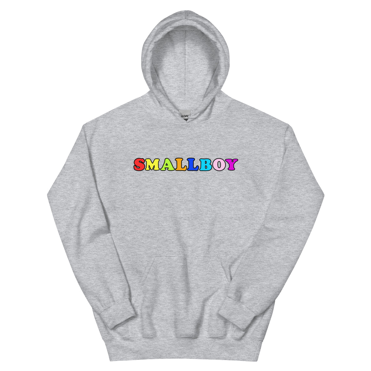 Smallboy Rainbow Unisex Hoodie — front view