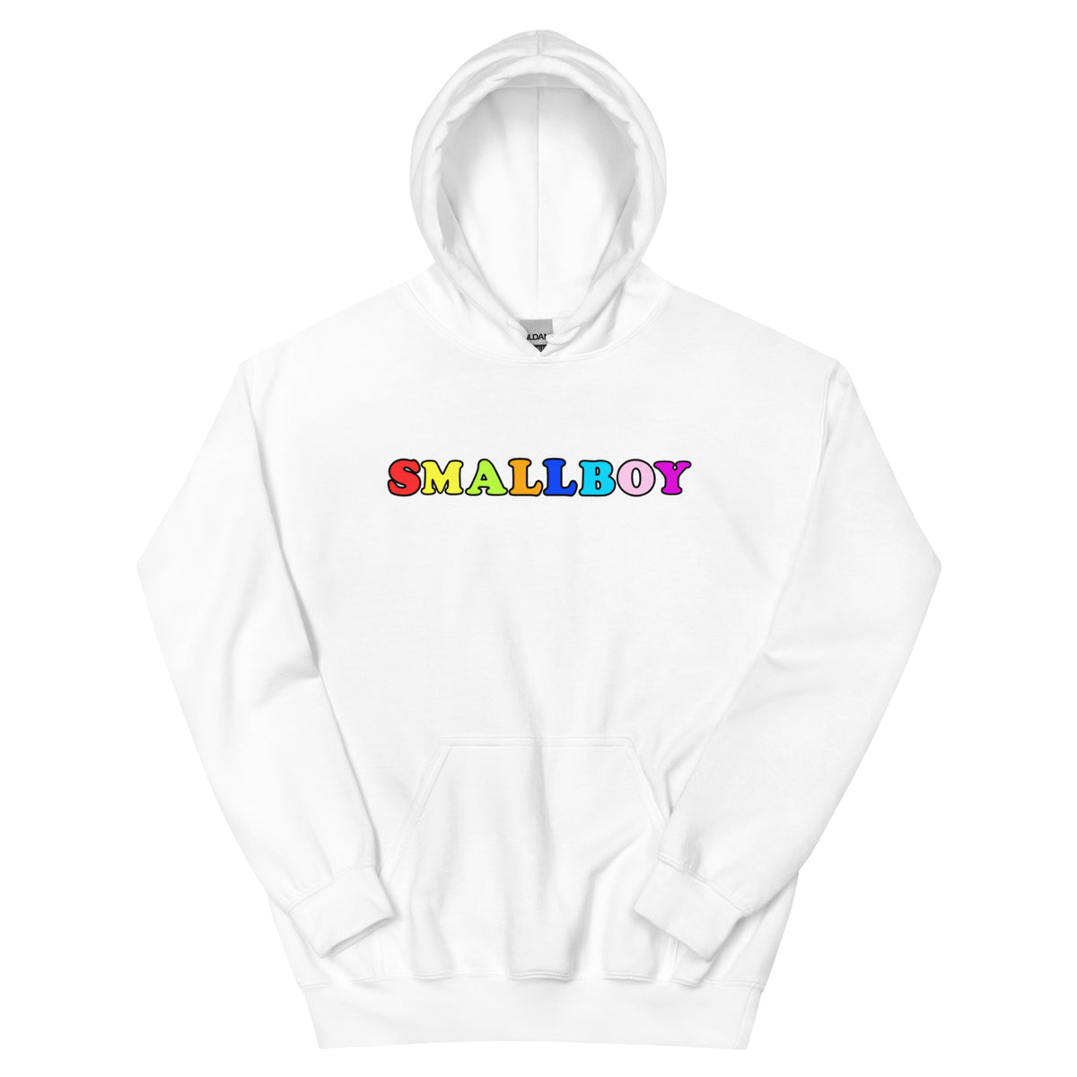 Smallboy Rainbow Unisex Hoodie — front view